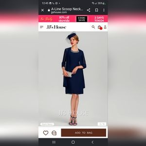 New Navy Blue JJs House Dress - M